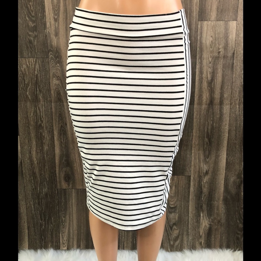Diosa Perpendicular striped pencil skirt